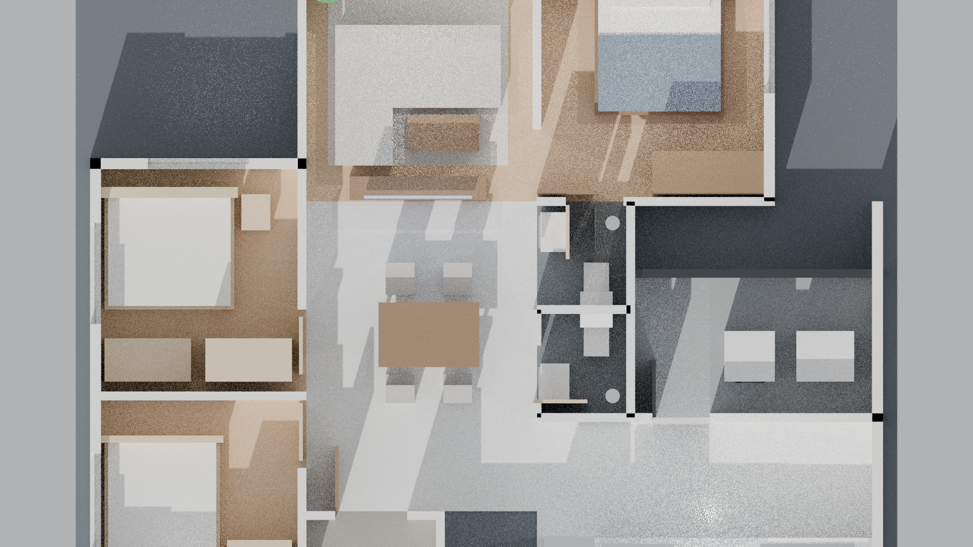 Rendered Top-Down 3D Orthographic Plan
