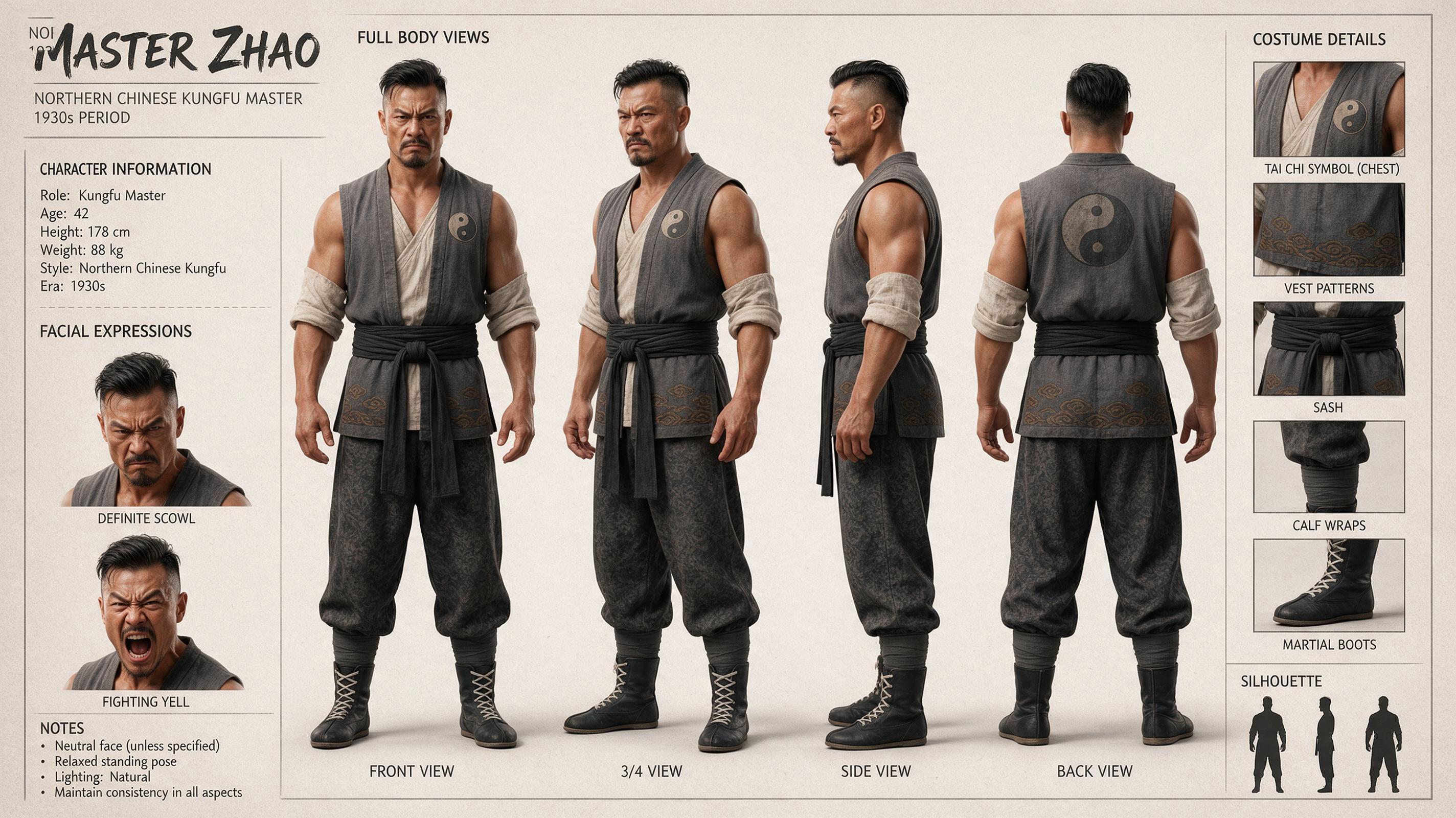 Master Zhao Turnaround Model Sheet