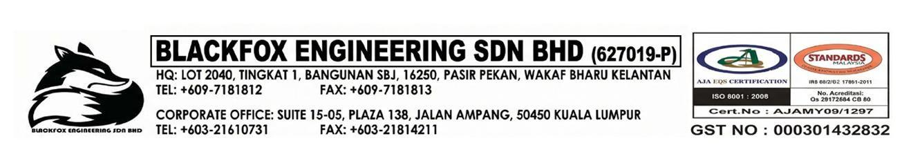 Blackfox Engineering Sdn Bhd Letterhead Header